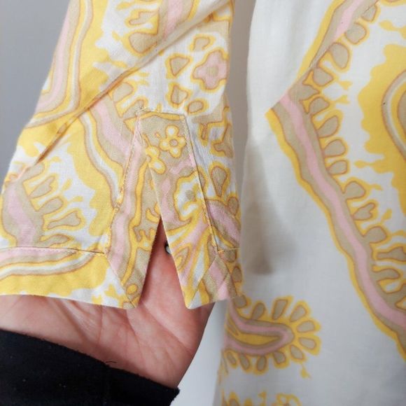 J CREW Beautiful Linen Blend Quarter Sleeve Tunic Dress Size 2 - Picture 4 of 6